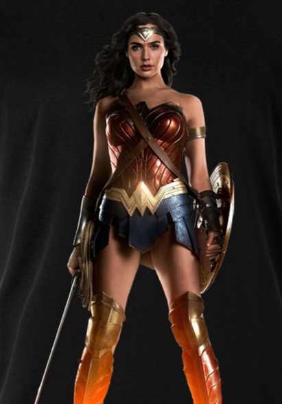 BLACK BASIC T-SHIRT - Wonder Woman