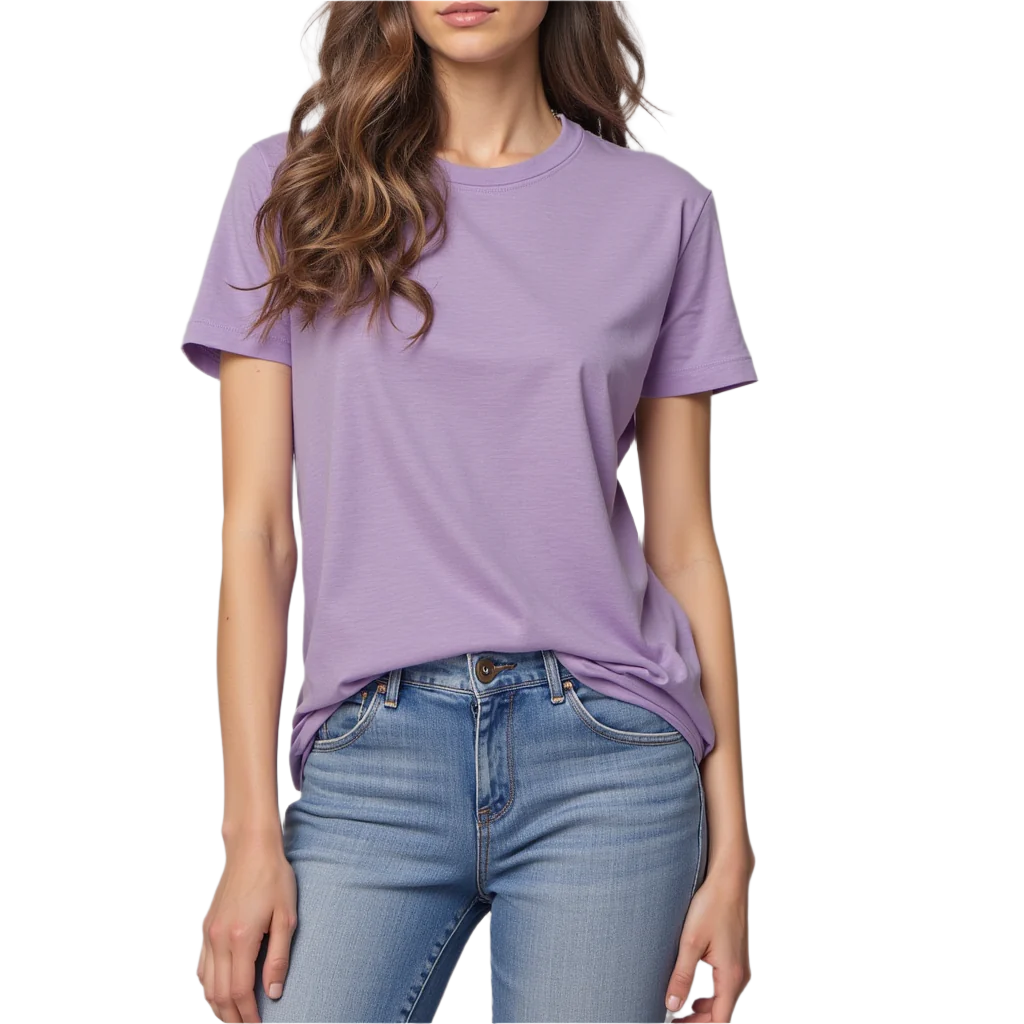 WOMEN'S WEAR PURPLE T-SHIRT : Plain
