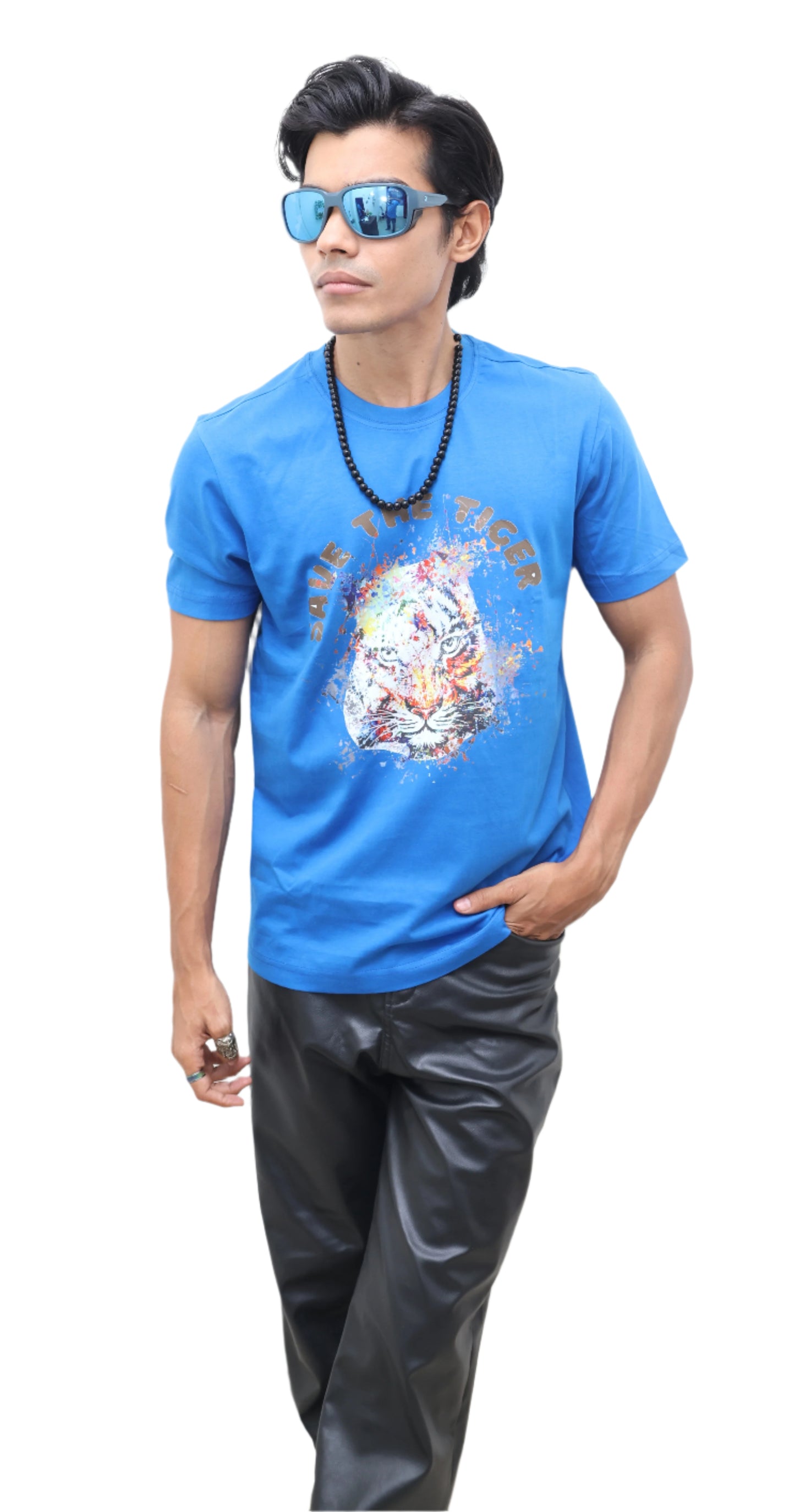 BLUE T-SHIRT : Save The Tiger