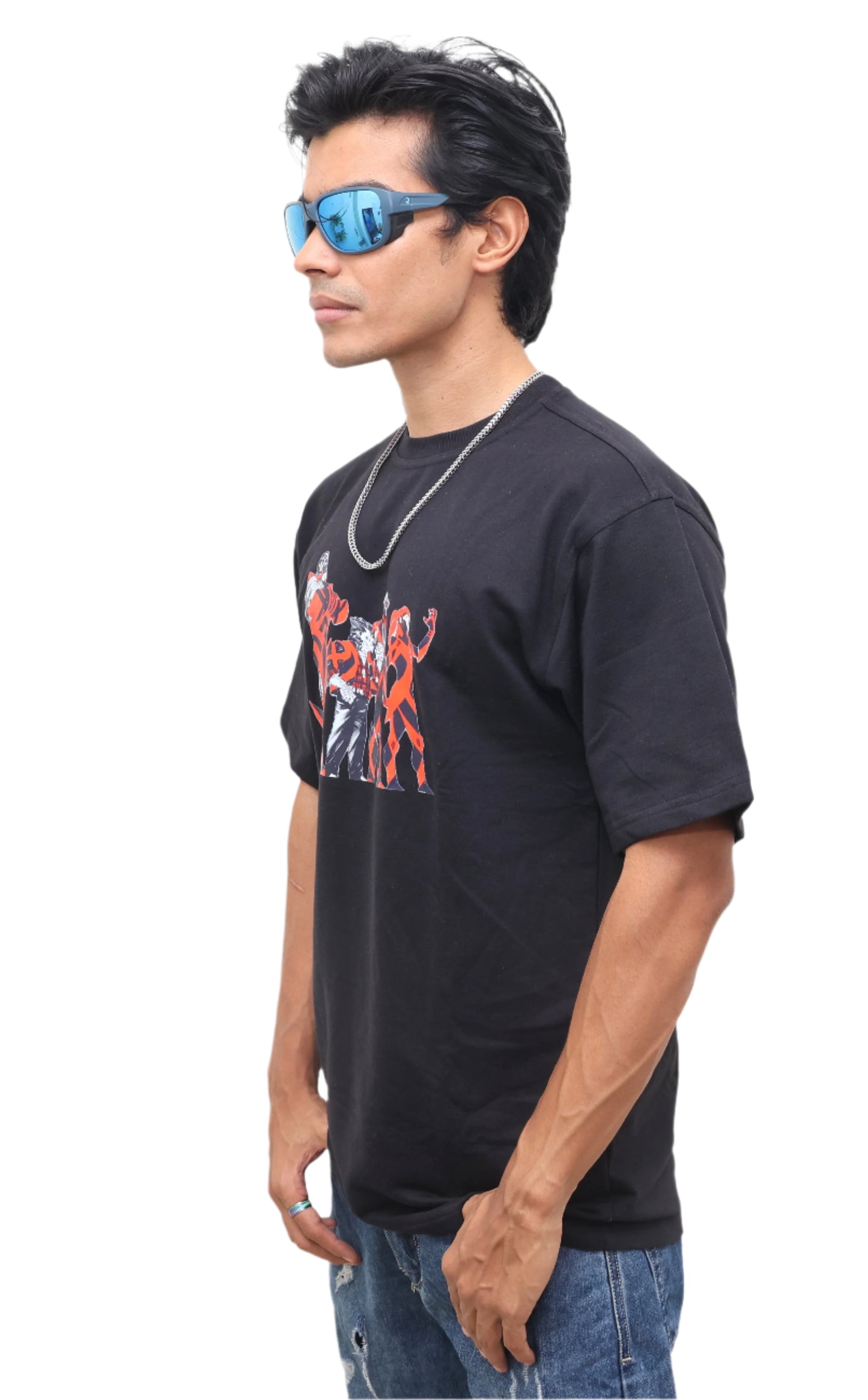 BLACK T SHIRT : X Men with a Black, White & Red Combination of Print