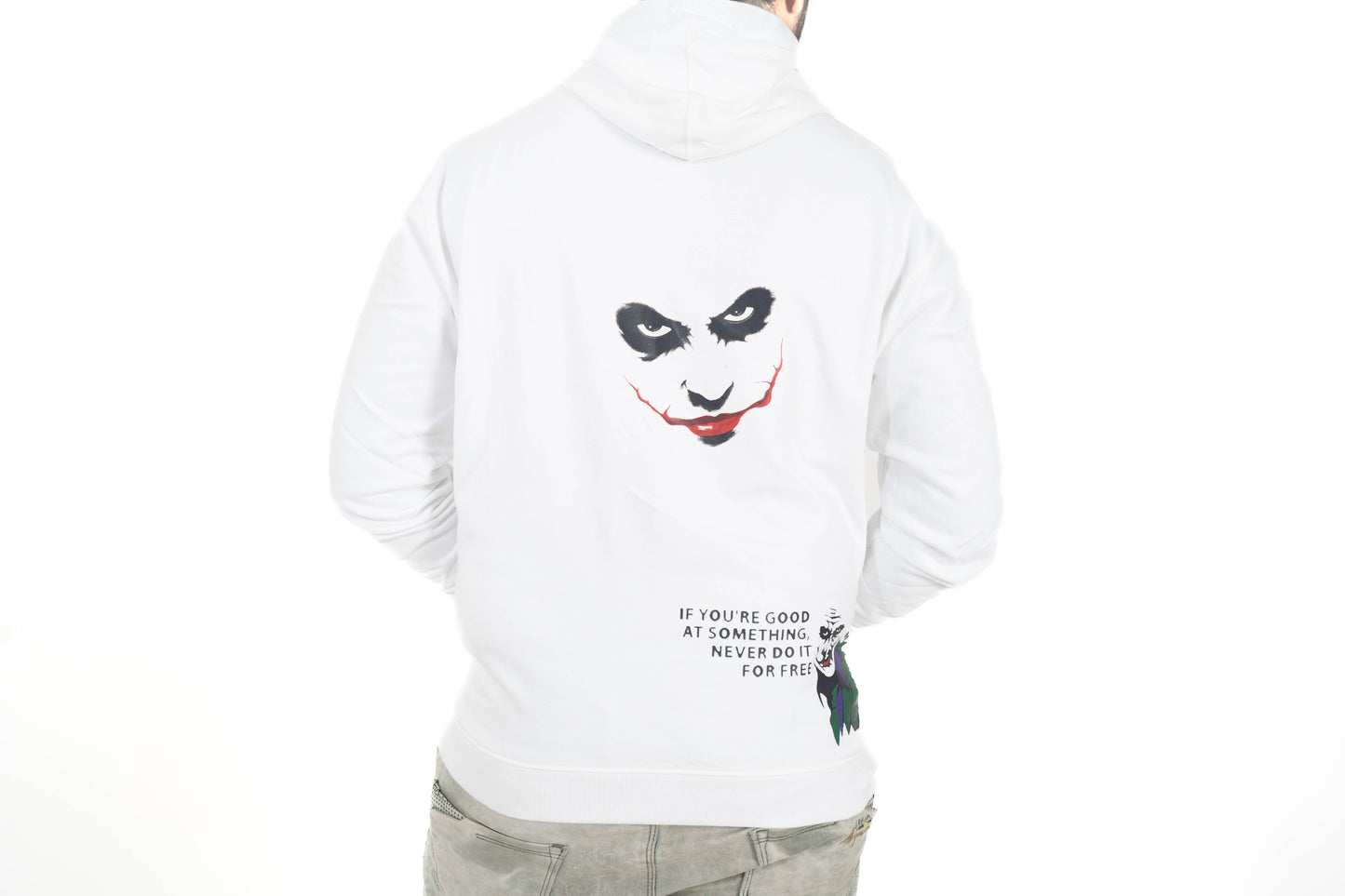 WHITE HOODIE Joker Freakkin Design