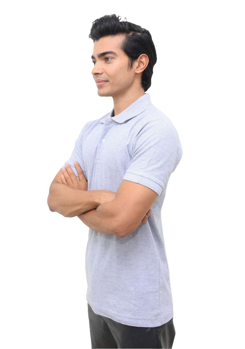 GREY COLLAR T-SHIRT : Formal Wear (Unisex)