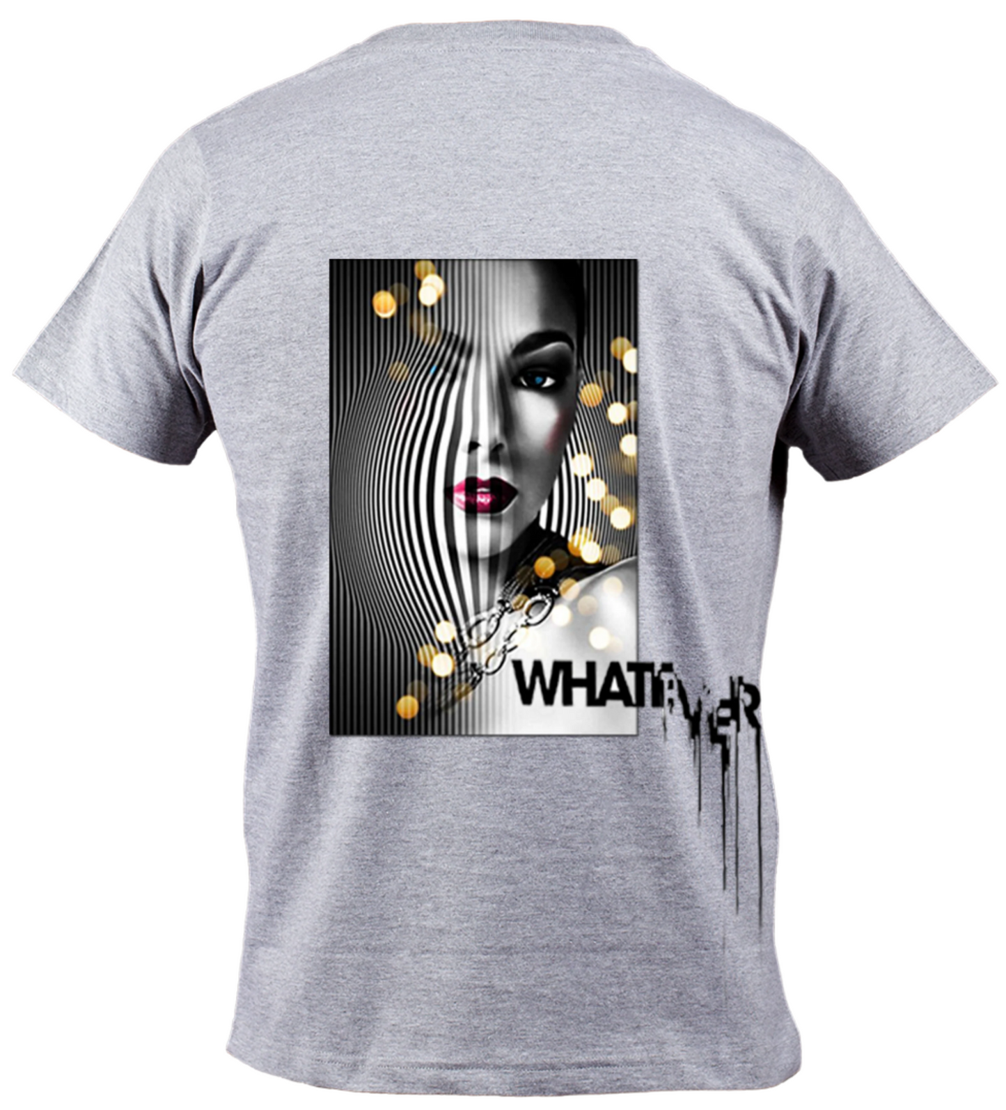 GREY WOMEN T-SHIRT Black & White Print