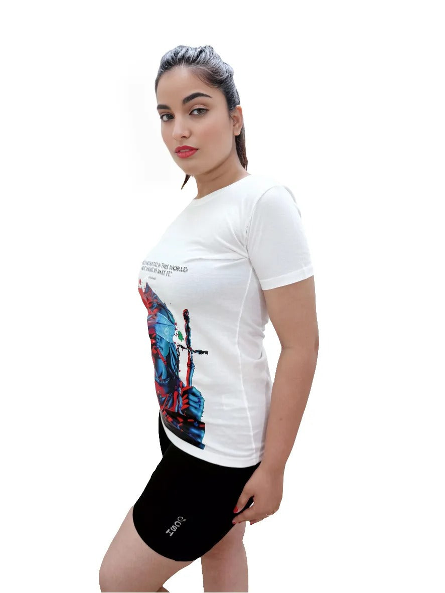 WOMEN'S WEAR CASUAL T-SHIRT: Metallic print