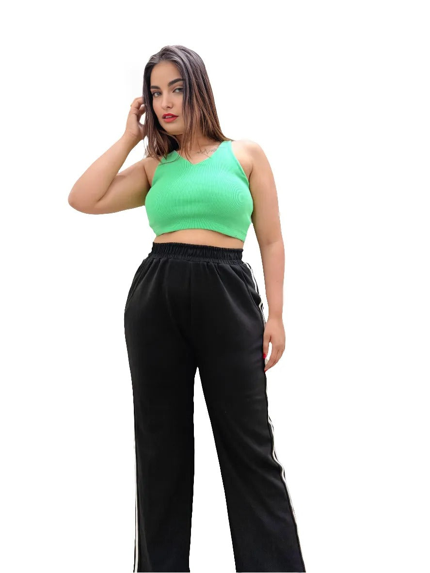 Green Crop Top : Free Size