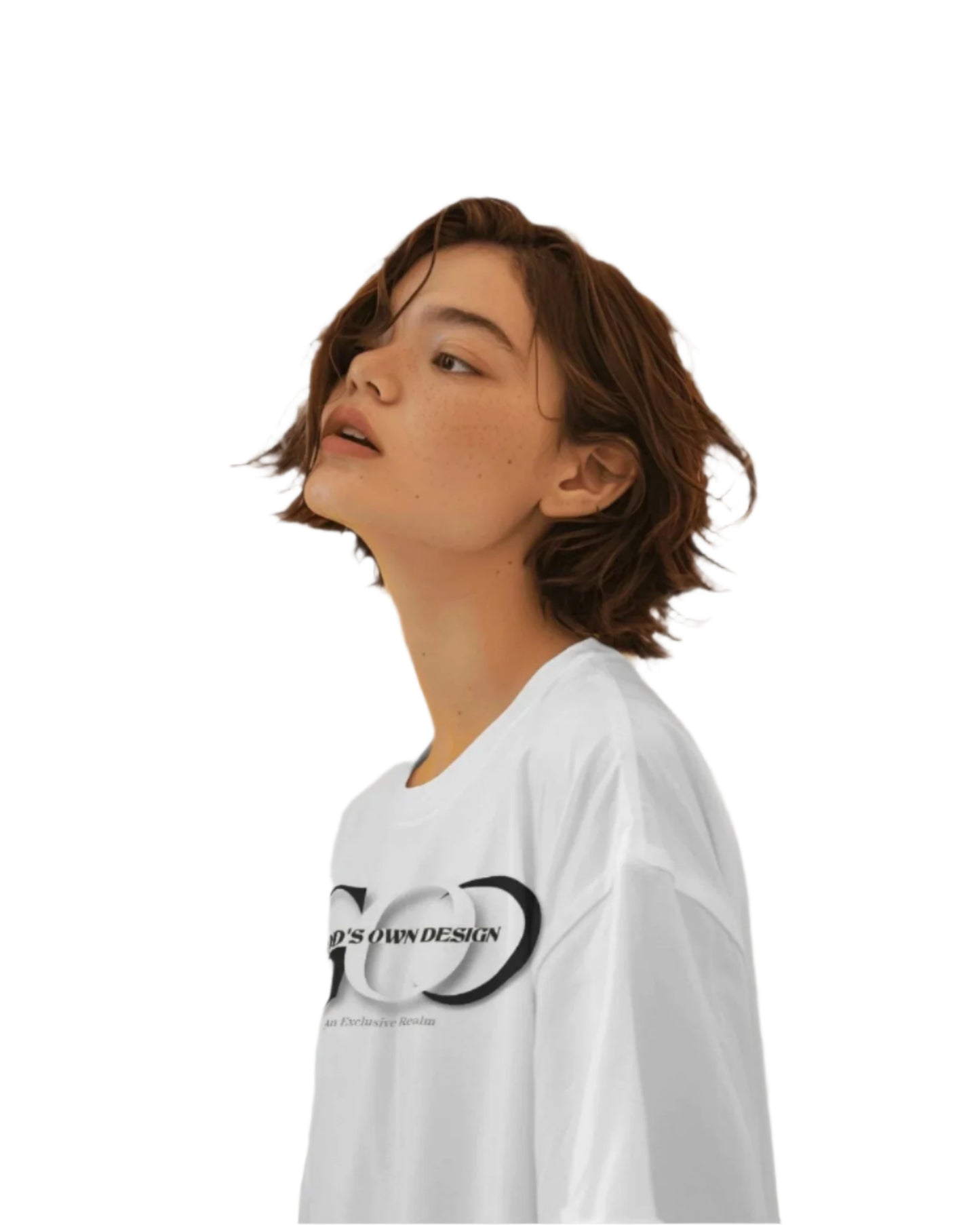 WHITE OVERSIZED T-SHIRT Snake Print