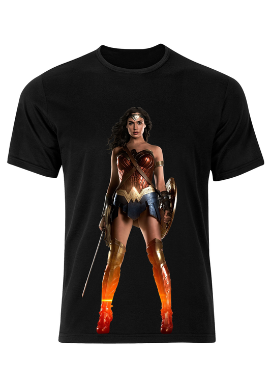 BLACK BASIC T-SHIRT - Wonder Woman
