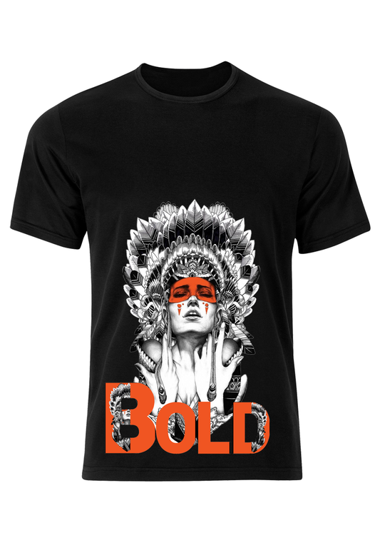 BLACK BASIC T-SHIRT - Bold Lady Print