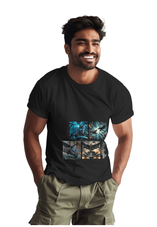 BLACK T-SHIRT Batman Print
