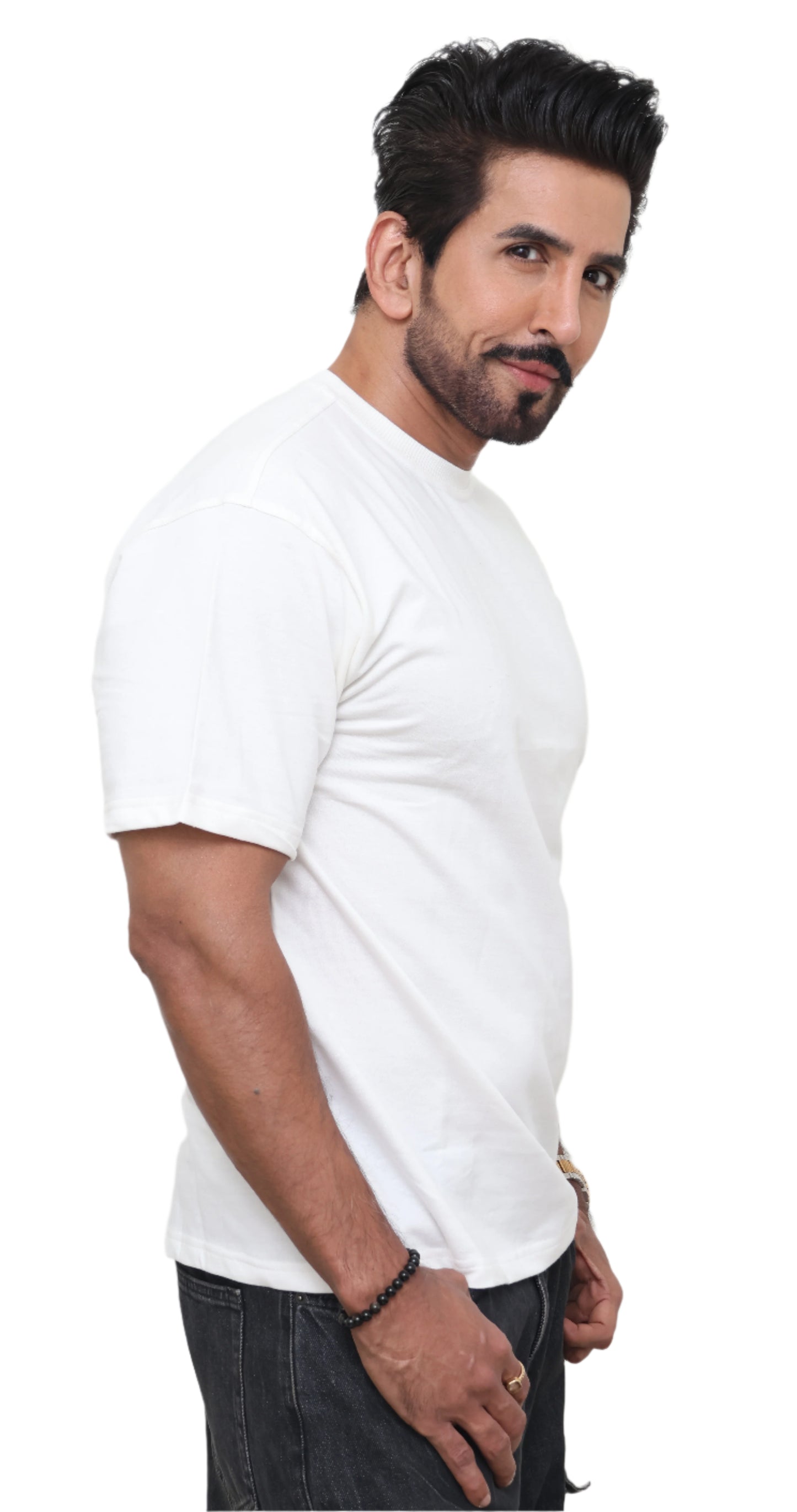 White Regular T-Shirt : Holy Spirit Back Print