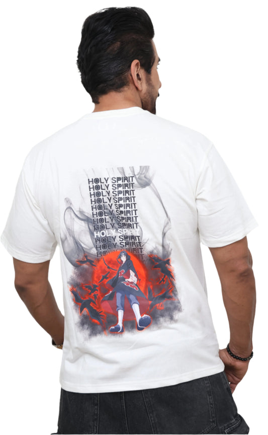 White Regular T-Shirt : Holy Spirit Back Print