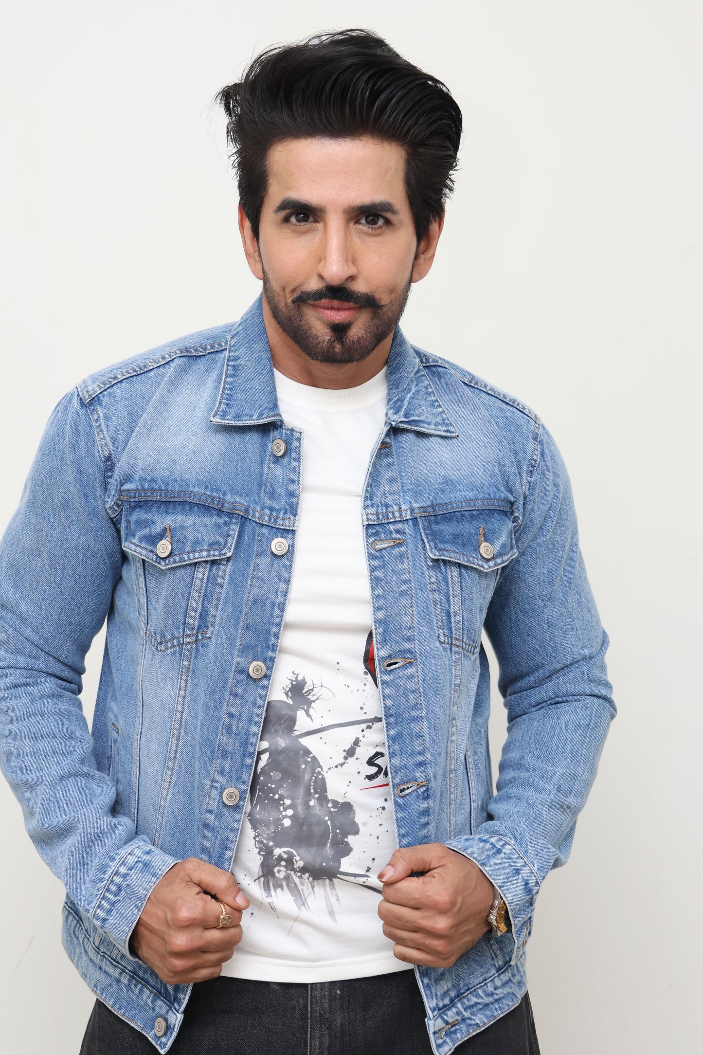 BLUE DENIM BASIC JACKET