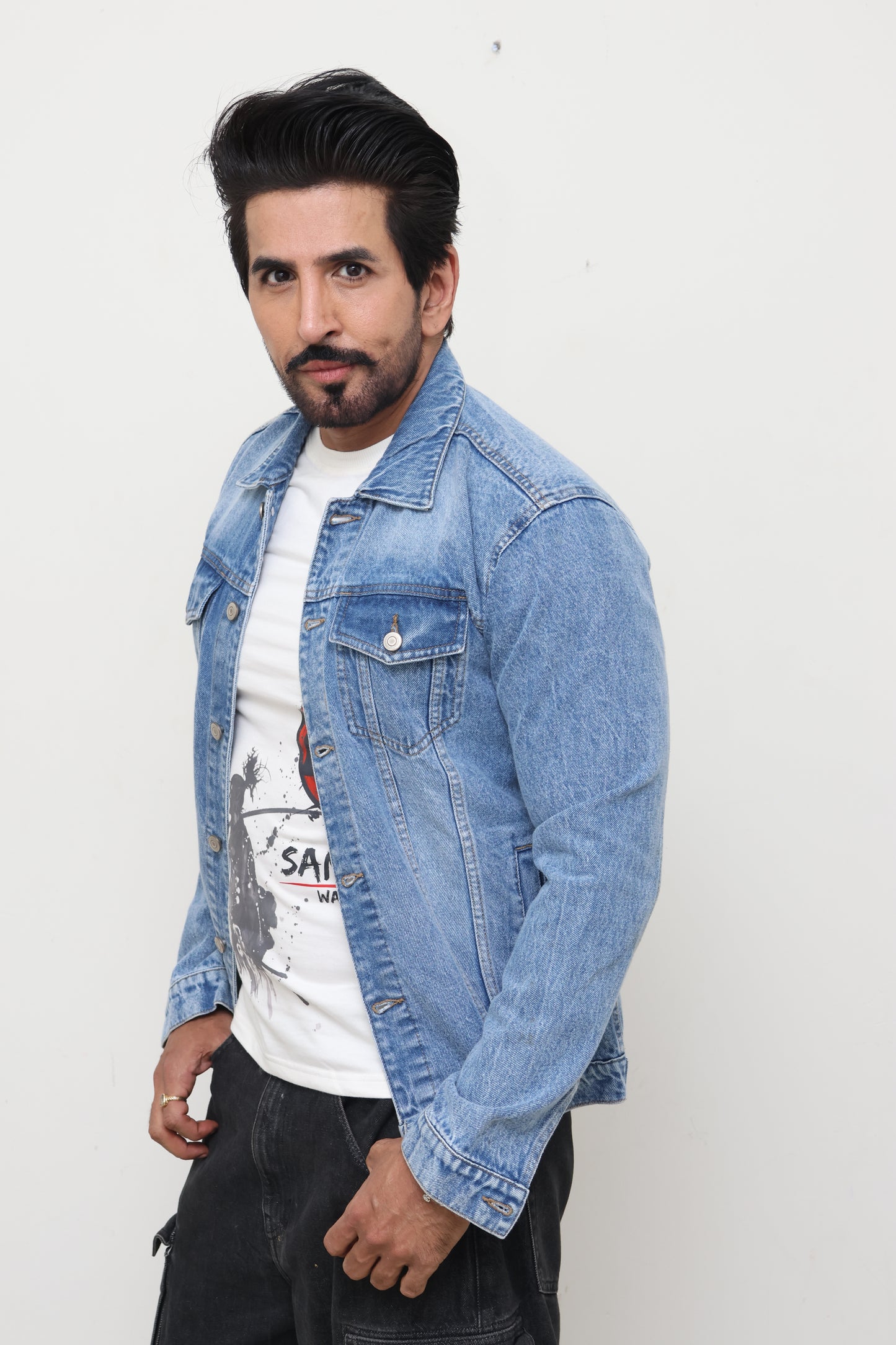 BLUE DENIM BASIC JACKET