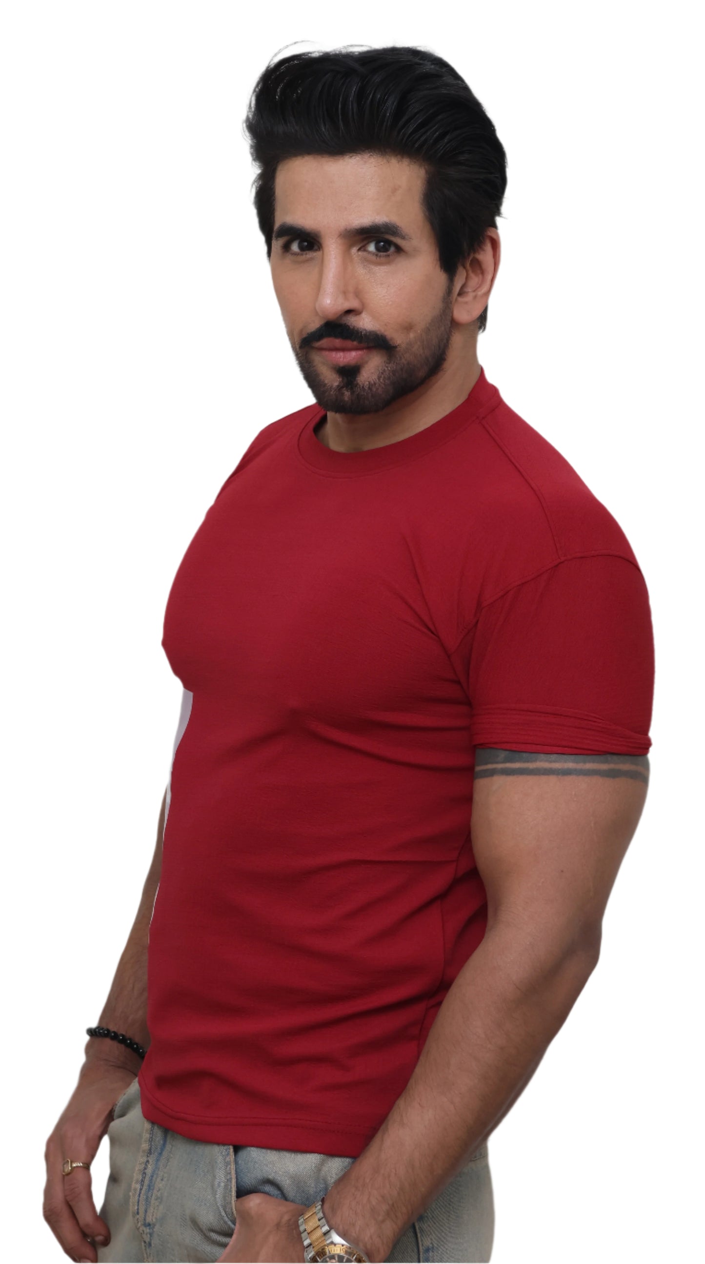 MAROON T-SHIRT : Quit Talking & Start Doing It : Print