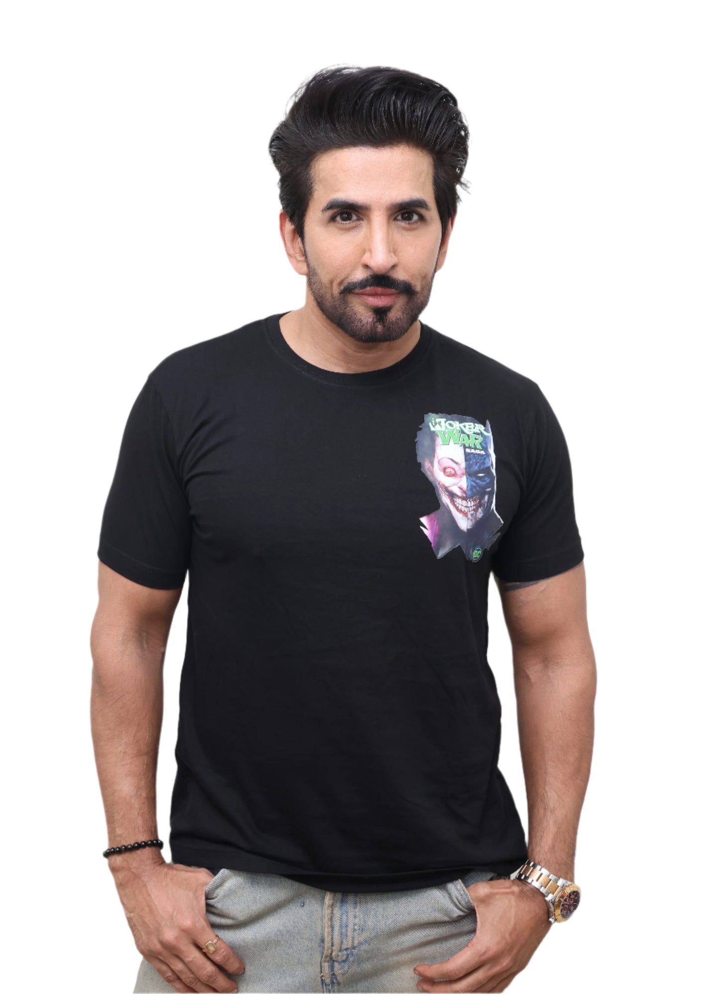 BLACK BASIC T SHIRT : Joker Print