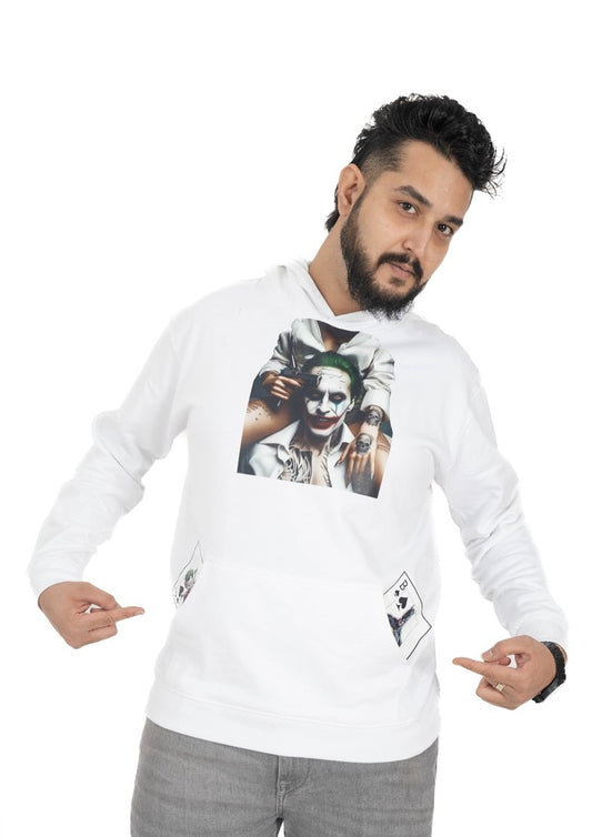 WHITE HOODIE Joker Freakkin Design