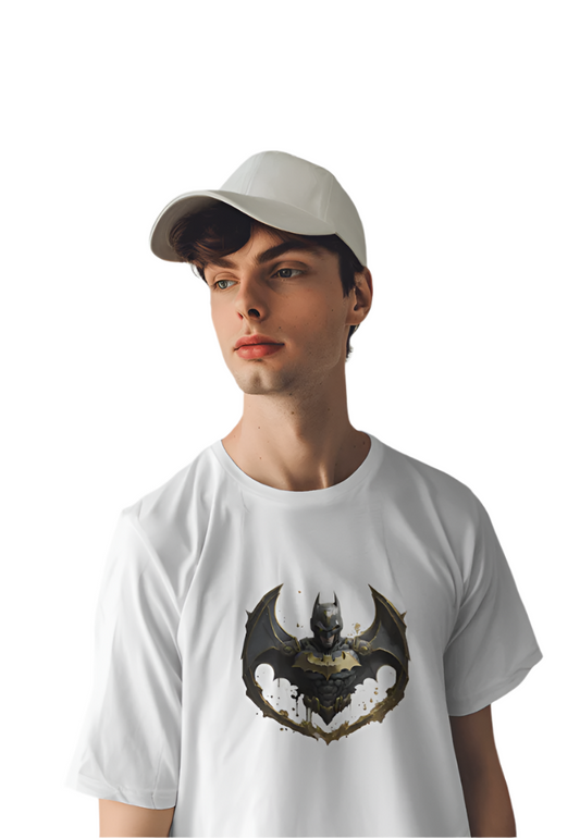 WHITE T-SHIRT Batman Print