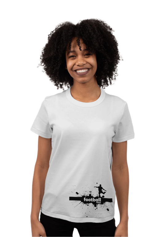 WHITE UNISEX T-SHIRT Football Print