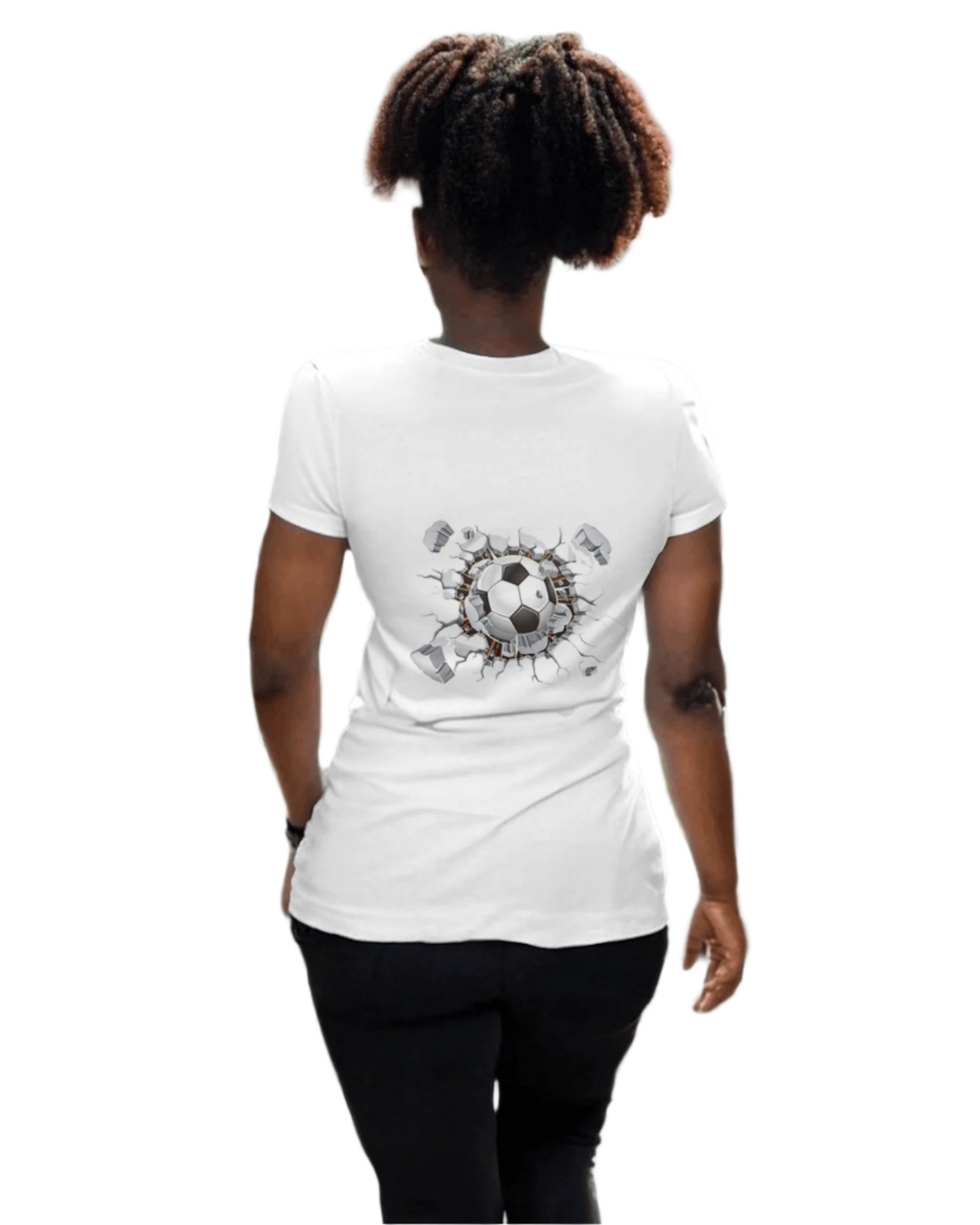 WHITE UNISEX T-SHIRT Football Print