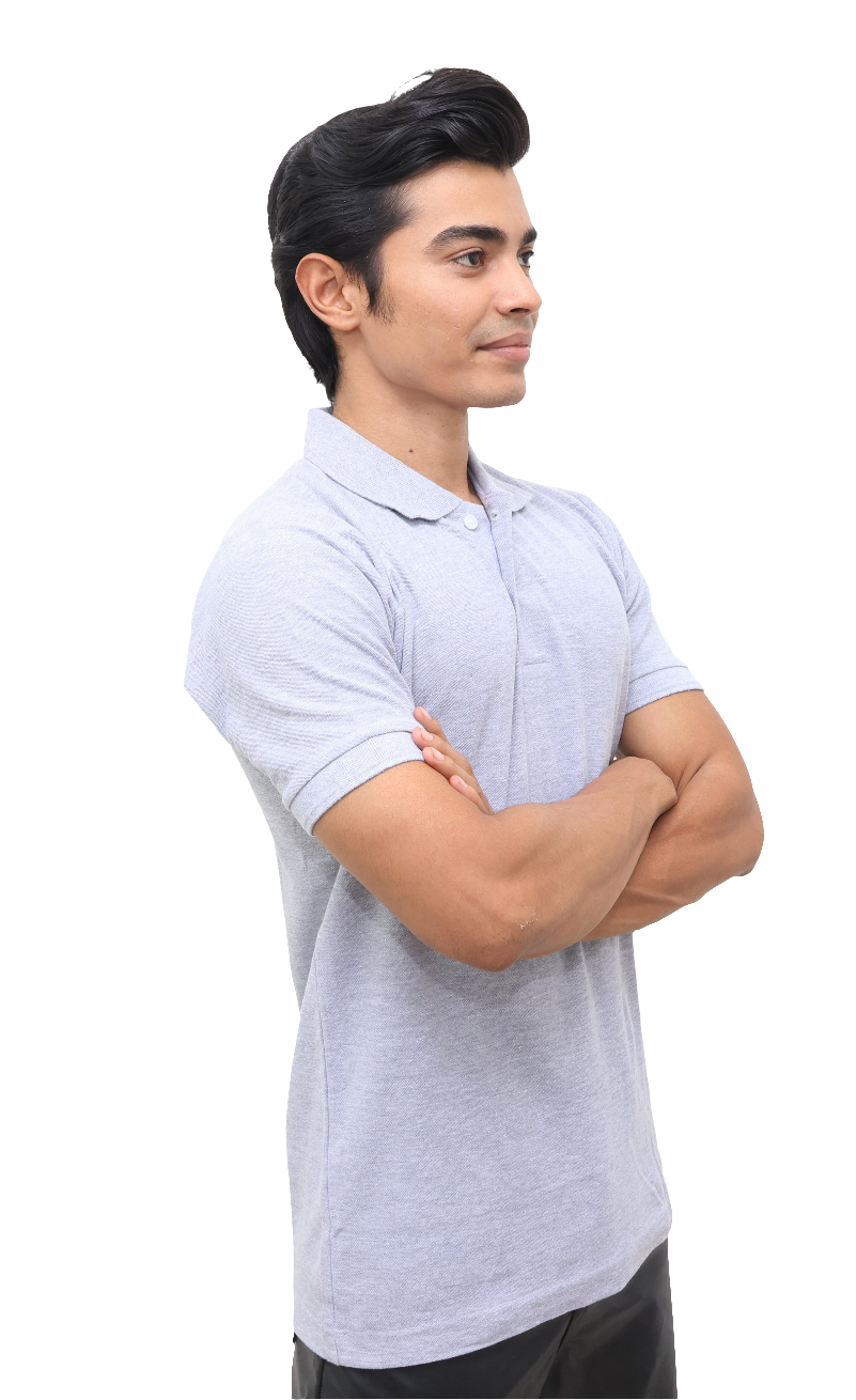GREY COLLAR T-SHIRT : Formal Wear (Unisex)
