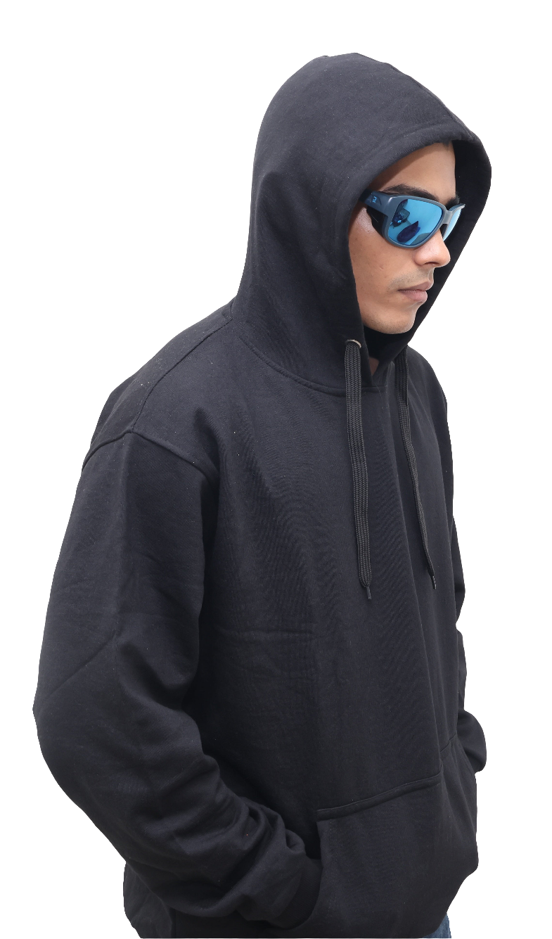 BLACK OVERSIZED HOODIE