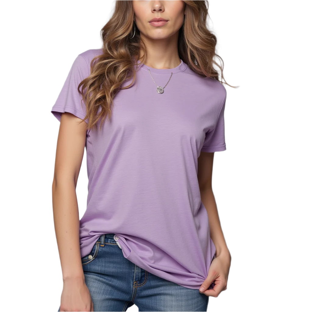 WOMEN'S WEAR PURPLE T-SHIRT : Plain