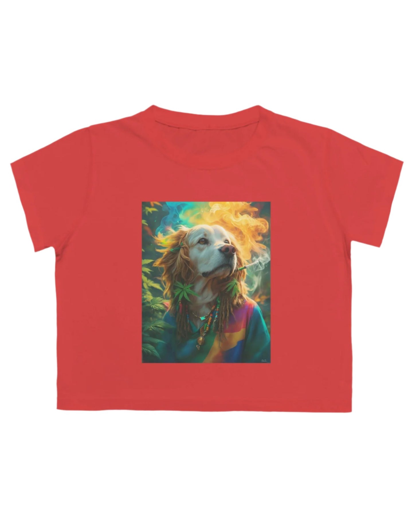RED CROP T-SHIRT