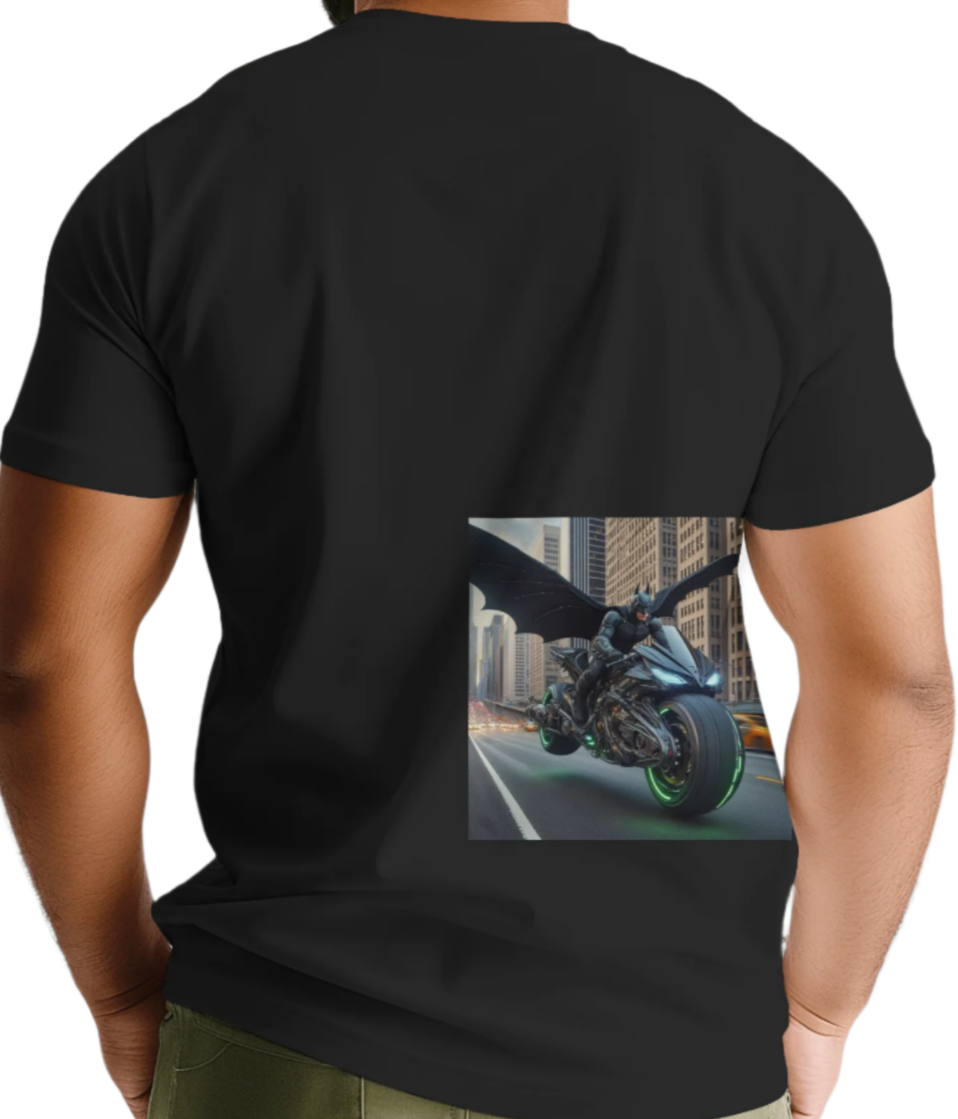 BLACK T-SHIRT Batman Print
