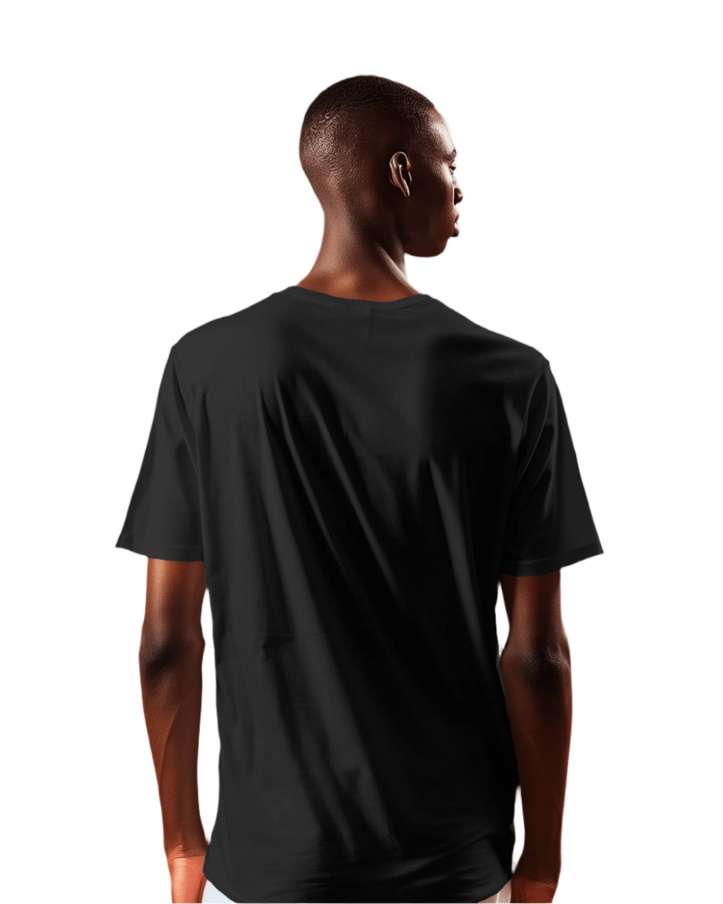 BLACK T-SHIRT African Art Border Print