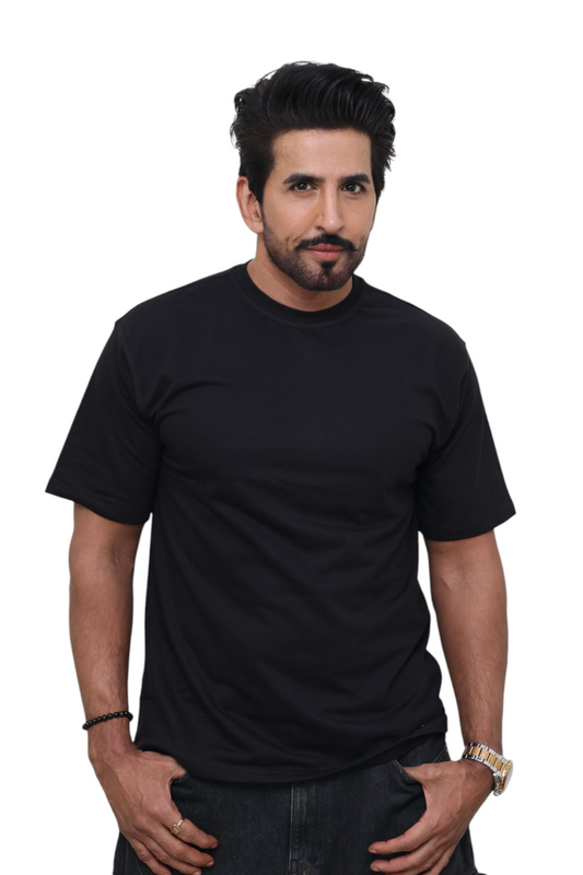 CASUAL WEAR T-SHIRT : Solid Black