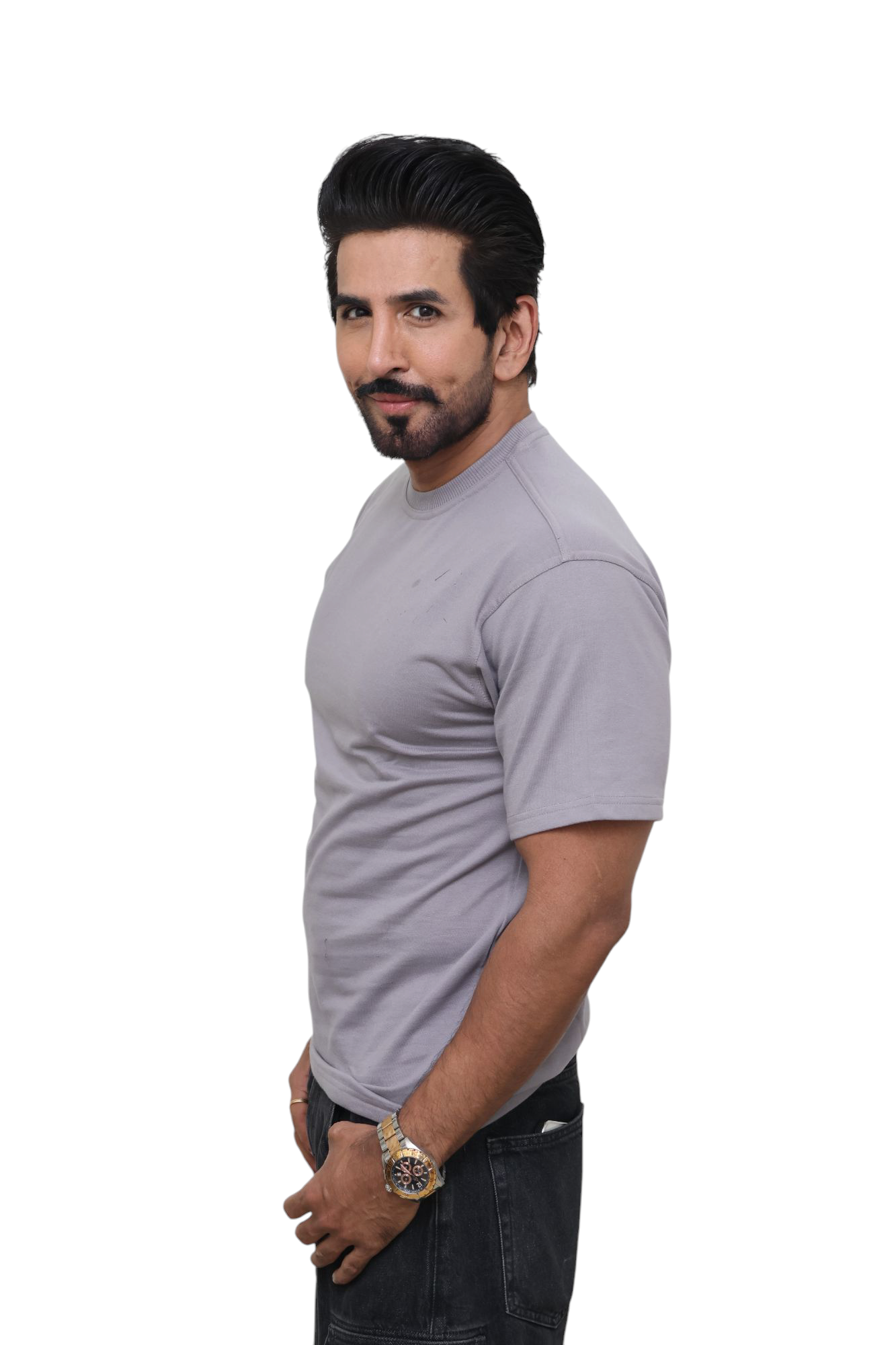 CASUAL WEAR T-SHIRT : Solid Grey