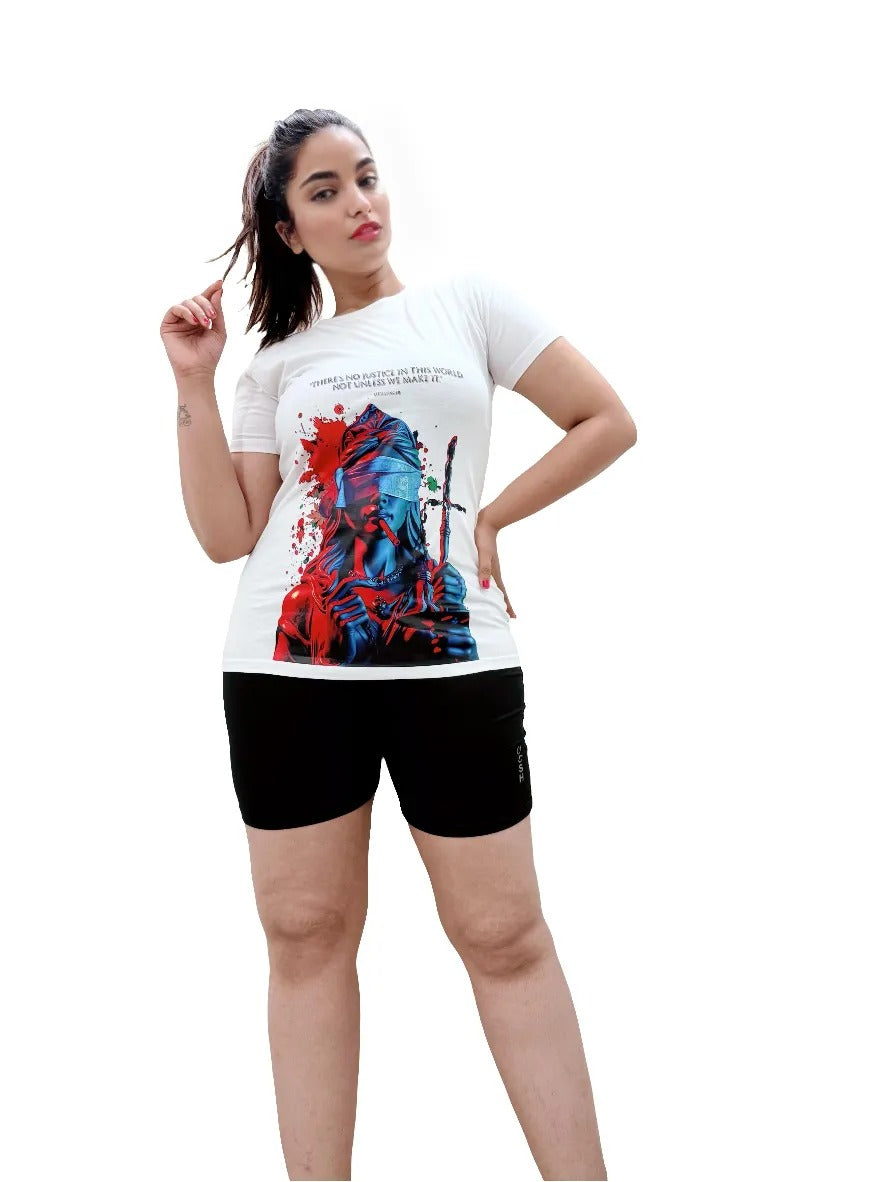WOMEN'S WEAR CASUAL T-SHIRT: Metallic print