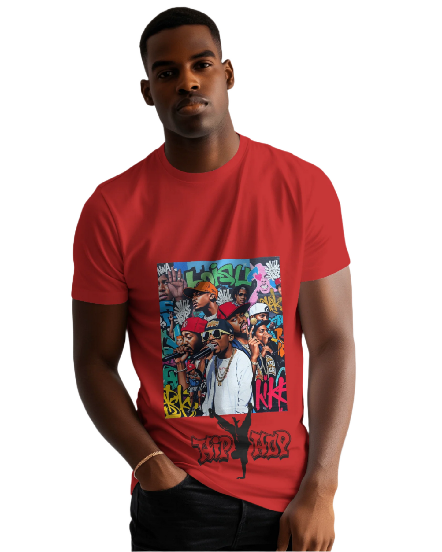 RED T-SHIRT Hip Hop Culture